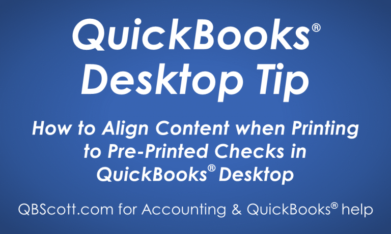 quickbooks checks printing off center